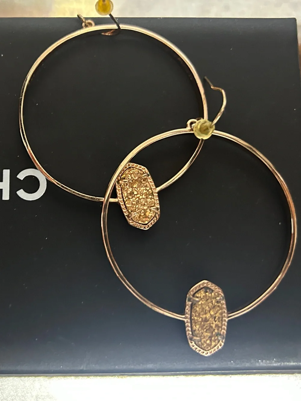 Kendra Scott Rose Gold Druzy set earring and ring